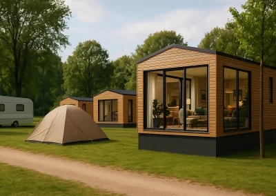 Campingplatz-mit-festen-Modulhäusern